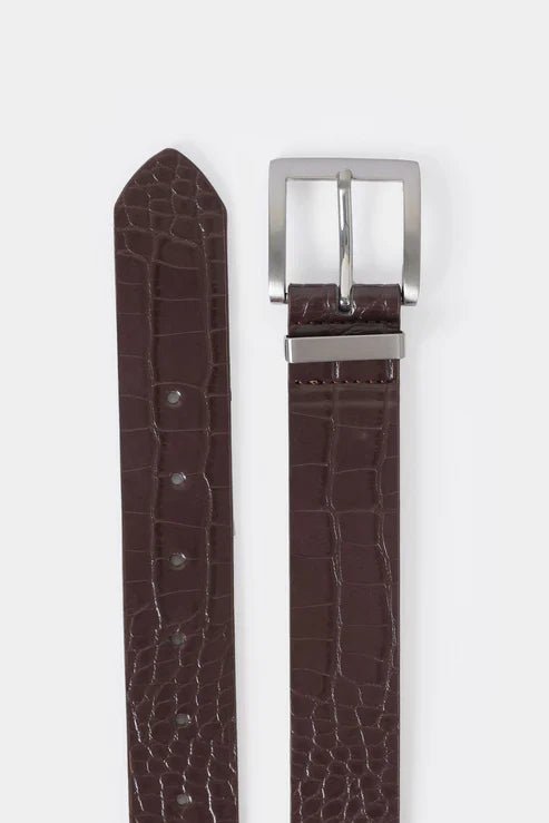 Textured Leather Belt